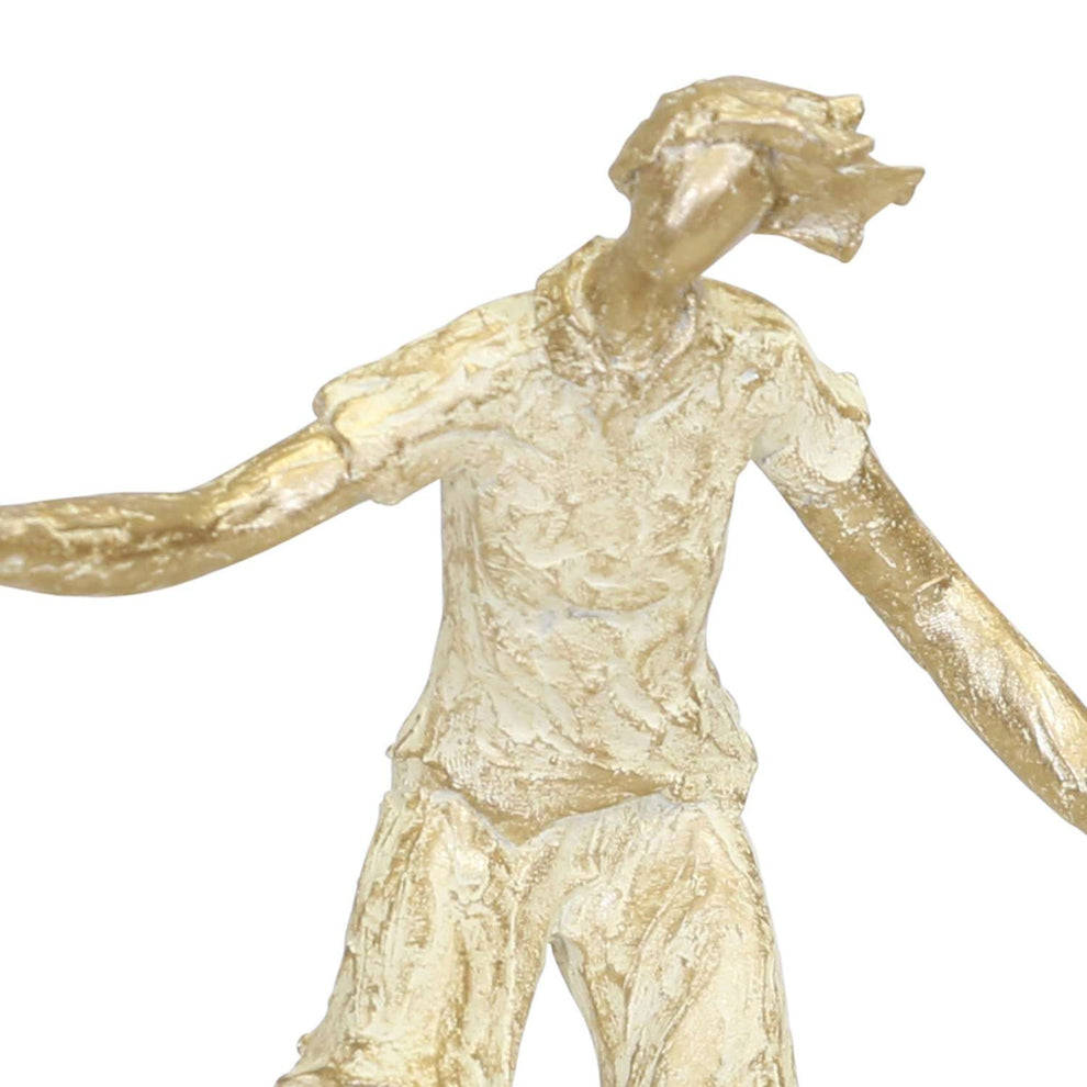 Miniature Polyresin Surfing Couple Statuetted, Gold By Benzara | Sculptures |  Modishstore  - 5