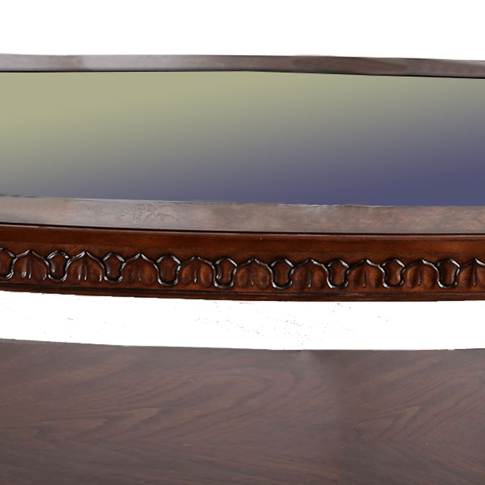 Traditional Coffee Table With Cabriole Legs And Wooden Carving, Brown By Benzara | Coffee Tables |  Modishstore  - 5