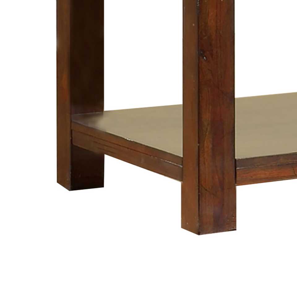 Square Shaped End Table With Open Bottom Shelf, Brown By Benzara | Side Tables |  Modishstore  - 4