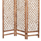 3 Panel Traditional Foldable Screen With Rope Knot Design, Brown By Benzara | Room Divider |  Modishstore  - 5