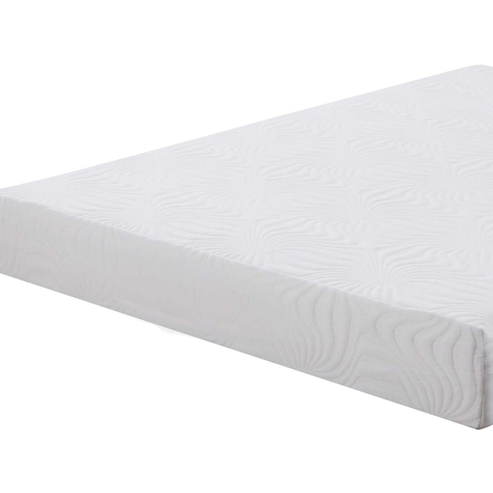 Full Size Mattress With Patterned Fabric Upholstery, White By Benzara | Mattresses |  Modishstore  - 2