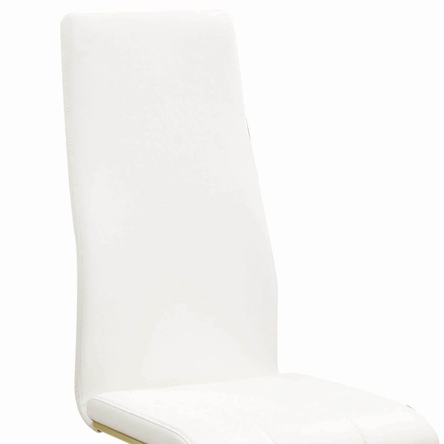 Leatherette Breuer Style Dining Chair, Set Of 4, White And Gold By Benzara | Dining Chairs | Modishstore - 2