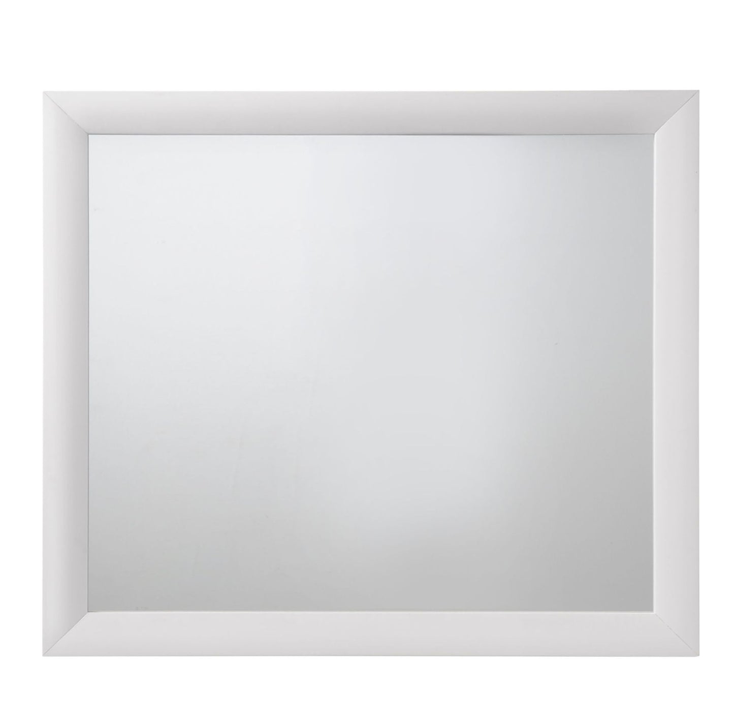 Wooden Framed Mirror With Rectangular Shape, Silver And White By Benzara | Mirrors |  Modishstore 
