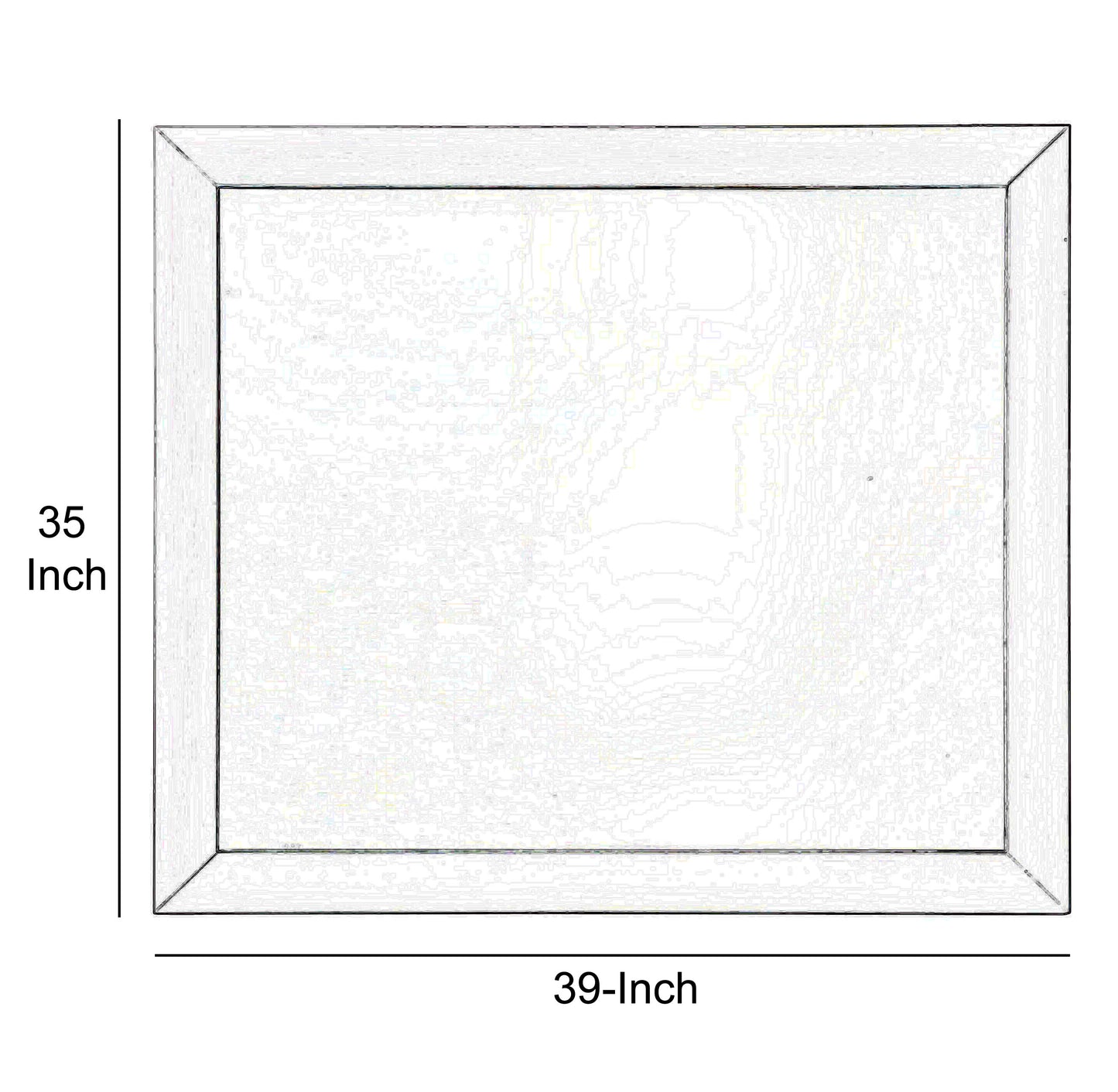 Wooden Framed Mirror With Rectangular Shape, Silver And White By Benzara | Mirrors |  Modishstore  - 2