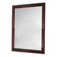 Transitional Style Mirror With Raised Wooden Frame, Brown And Silver By Benzara | Mirrors |  Modishstore 