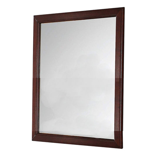 Transitional Style Mirror With Raised Wooden Frame, Brown And Silver By Benzara | Mirrors |  Modishstore 