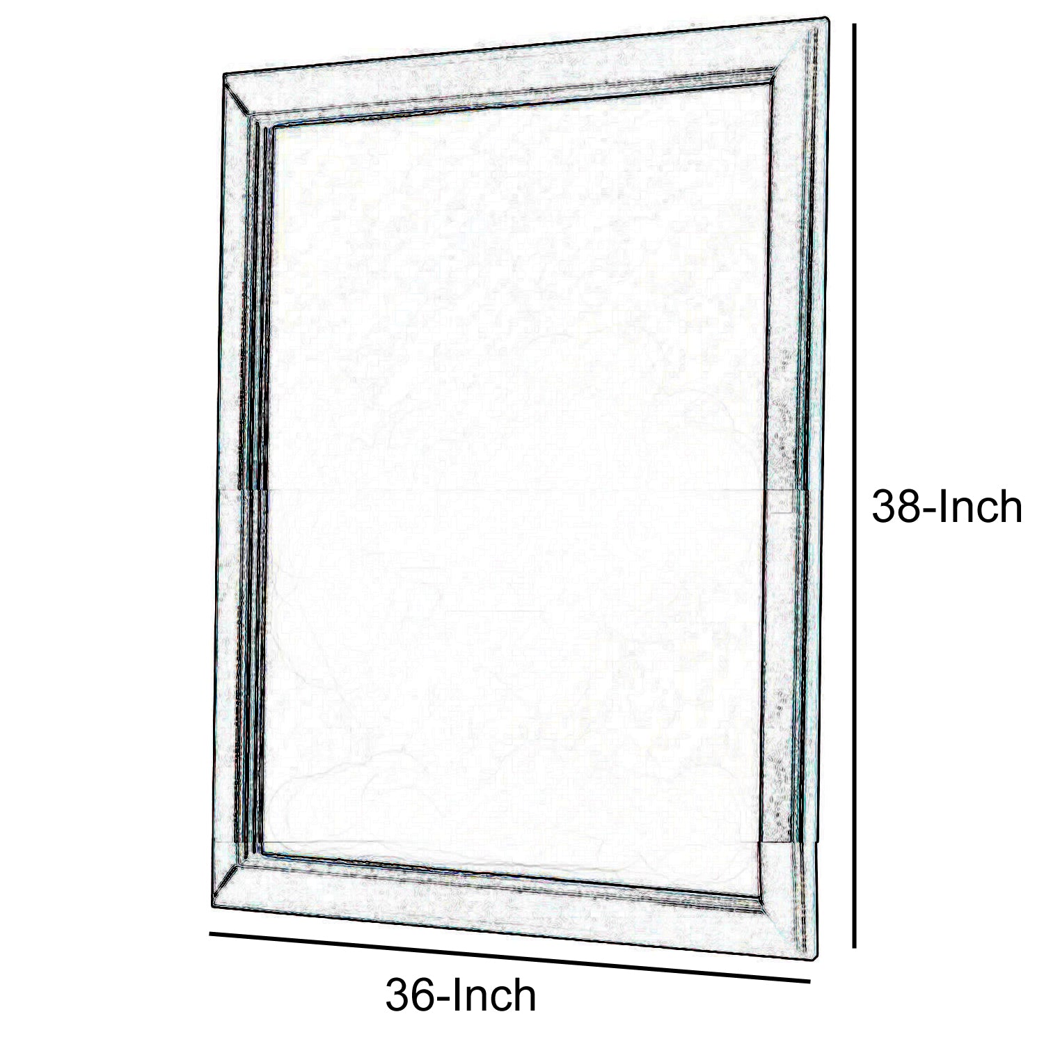 Transitional Style Mirror With Raised Wooden Frame, Brown And Silver By Benzara | Mirrors |  Modishstore  - 2