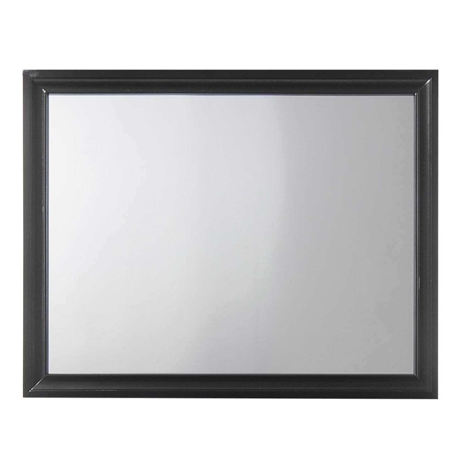 Contemporary Style Wooden Mirror With Raised Frame, Black By Benzara | Mirrors |  Modishstore 