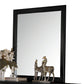 Transitional Style Mirror With Raised Wooden Frame, Black And Silver By Benzara | Mirrors |  Modishstore 