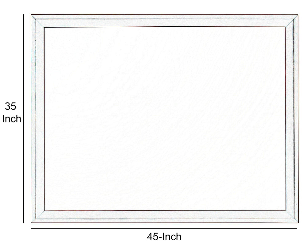 Rectangular Shape Wooden Frame With Mirror Encasing, Brown And Silver By Benzara | Mirrors |  Modishstore  - 5