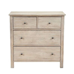 4 Drawer Transitional Style Chest With Wood Grain Details, Gray By Benzara