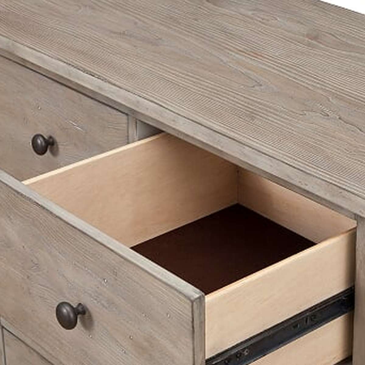 4 Drawer Transitional Style Chest With Wood Grain Details, Gray By Benzara | Drawers |  Modishstore  - 5