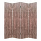 Textured And Bark Designed Wooden 4 Panel Room Divider , Natural Brown By Benzara | Room Divider |  Modishstore 