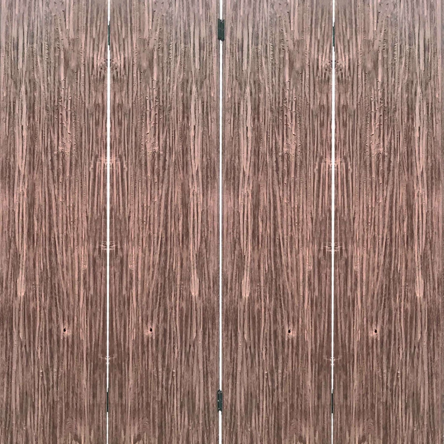 Textured And Bark Designed Wooden 4 Panel Room Divider , Natural Brown By Benzara | Room Divider |  Modishstore  - 4