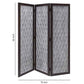 Wooden 3 Panel Room Divider With Textured Diamond Pattern, Gray And Black By Benzara | Room Divider |  Modishstore  - 2