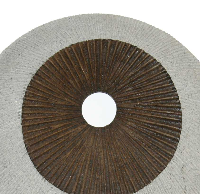 Round And Ribbed Double Layer Sandstone Wall Art, Small, Brown And Gray By Benzara | Wall Decor |  Modishstore  - 5