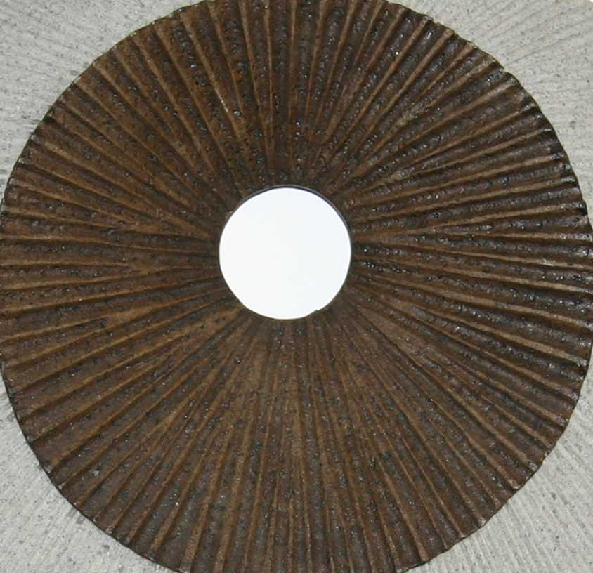 Round And Ribbed Double Layer Sandstone Wall Art, Small, Brown And Gray By Benzara | Wall Decor |  Modishstore  - 4