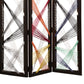 Contemporary 3 Panel Wooden Screen With Woven String Design, Multicolor By Benzara | Room Divider |  Modishstore  - 4