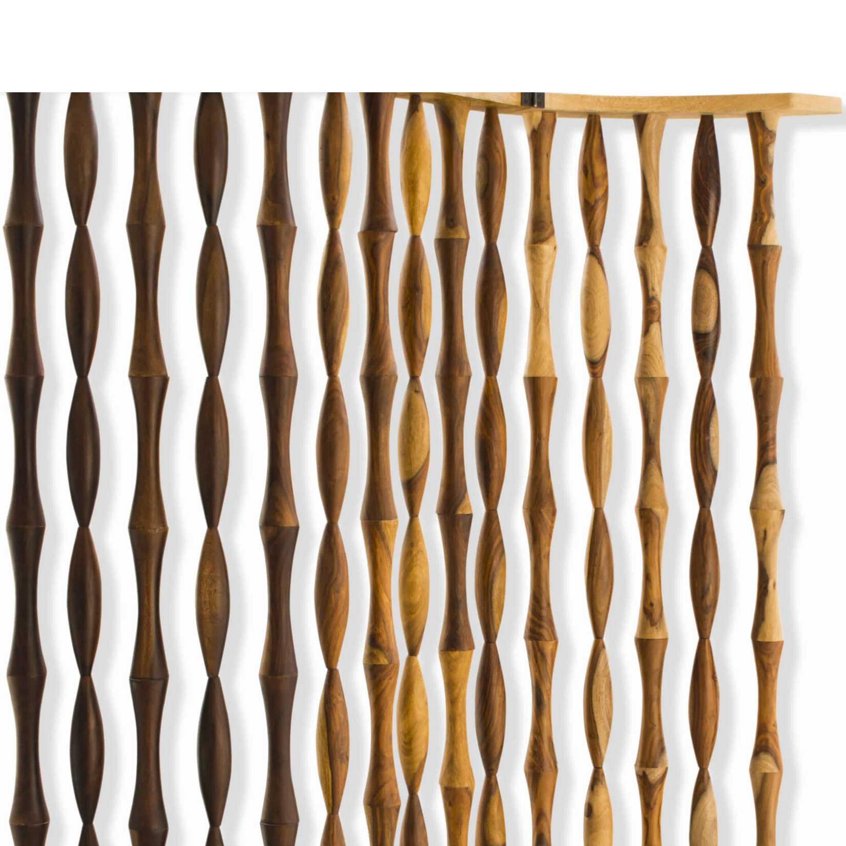 Contemporary 3 Panel Wooden Screen With Arched Pillar Design, Brown By Benzara | Room Divider |  Modishstore  - 3