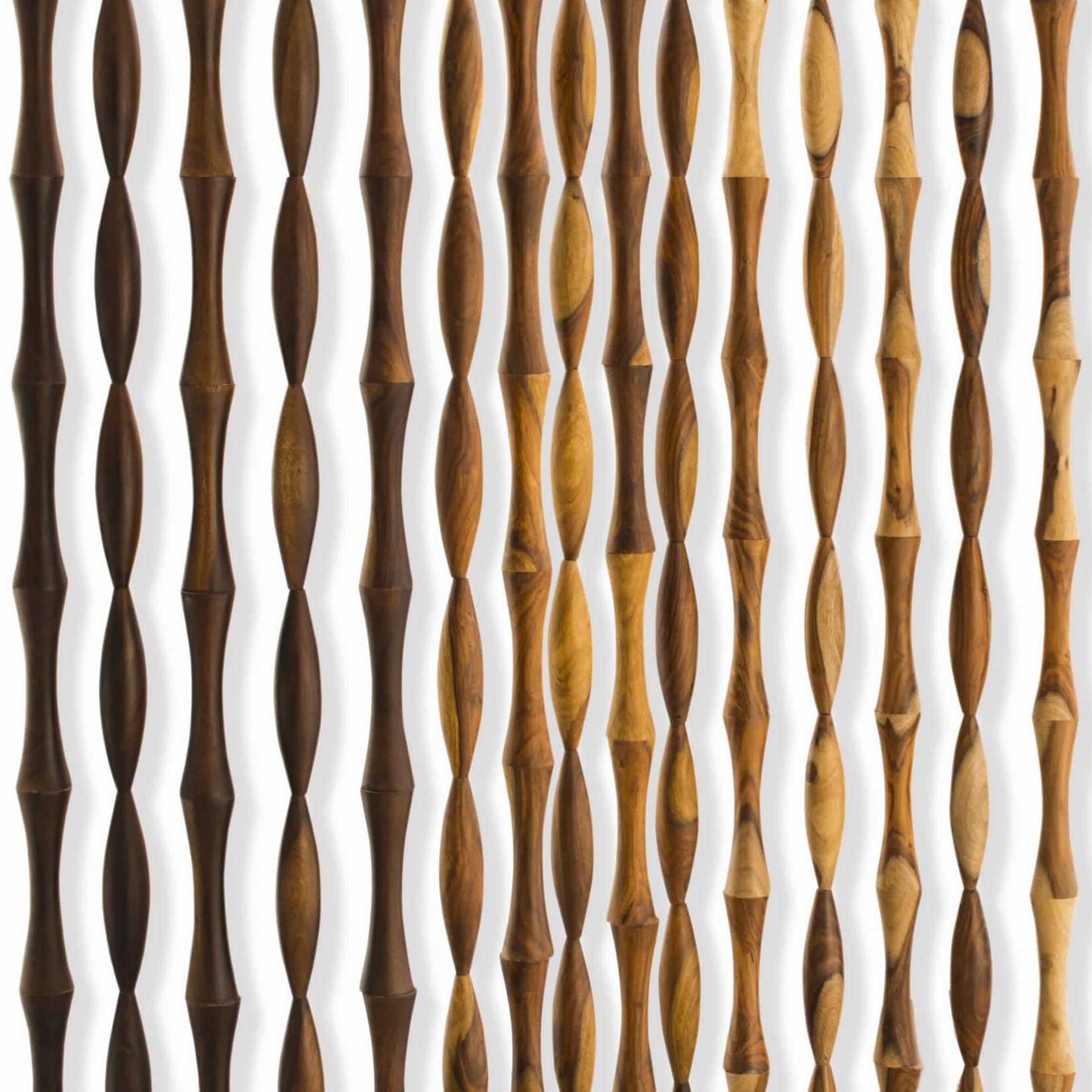 Contemporary 3 Panel Wooden Screen With Arched Pillar Design, Brown By Benzara | Room Divider |  Modishstore  - 2