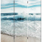 Foldable Canvas Screen With Ocean Shore Print And 3 Panels, Multicolor By Benzara | Room Divider |  Modishstore  - 4