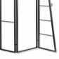 Modern Style 3 Panel Metal Screen With Hooks And Rod Hangings, Black By Benzara | Room Divider |  Modishstore  - 4