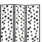 Transitional 3 Panel Metal Screen With Intricate Flower Design, Black By Benzara | Room Divider |  Modishstore  - 2