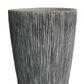Hand Made Conical Ribbed Flower Vase Sandstone Planter, White By Benzara | Vases |  Modishstore  - 5