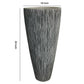 Hand Made Conical Ribbed Flower Vase Sandstone Planter, White By Benzara | Vases |  Modishstore  - 2