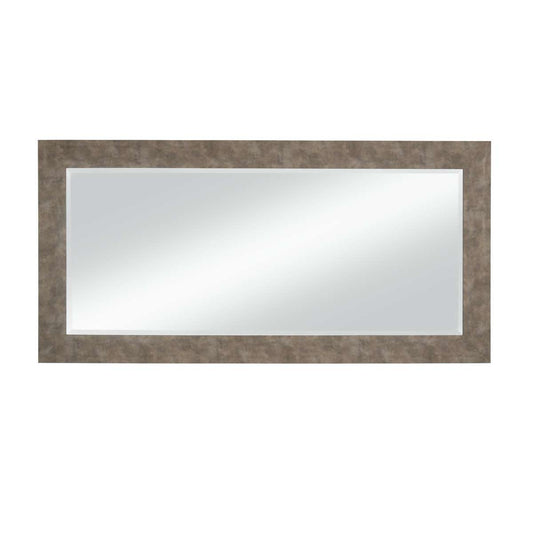 Stylish Rectangular Polystyrene Framed Leaner Mirror, Distressed Iron By Benzara | Mirrors |  Modishstore 