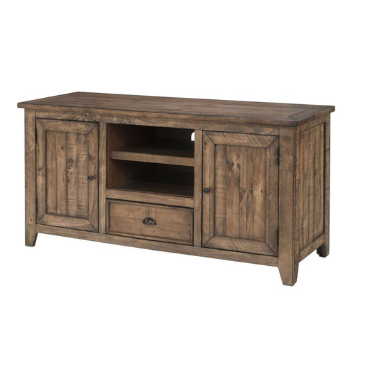 Coastal Style Wooden Tv Stand With 2 Cabinets And 1 Drawer, Brown By Benzara | Cabinets |  Modishstore 