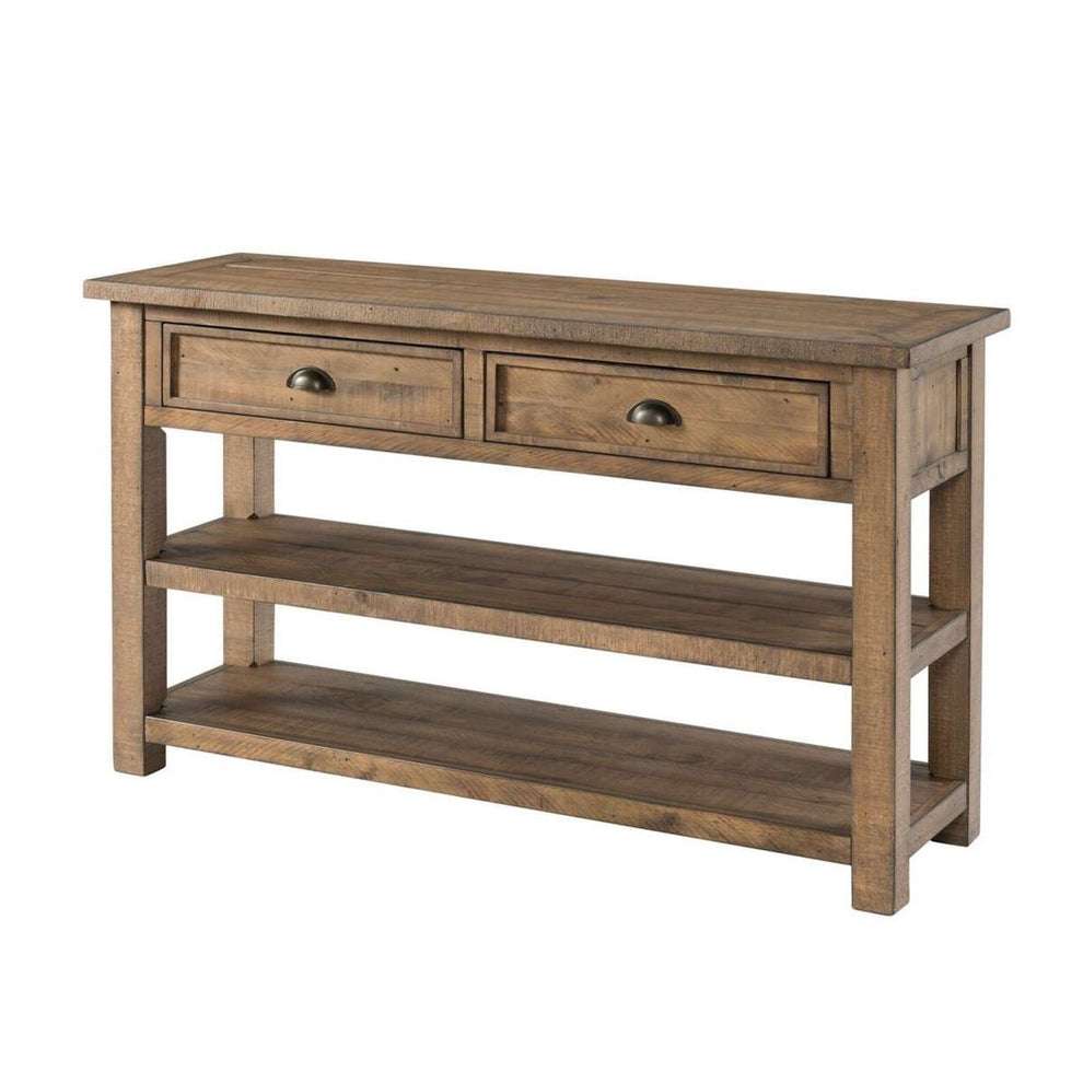 Coastal Style Rectangular Wooden Console Table With 2 Drawers, Brown By Benzara | Console Tables |  Modishstore  - 2