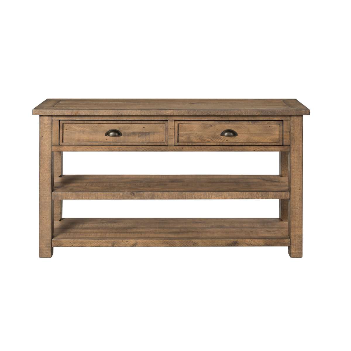 Coastal Style Rectangular Wooden Console Table With 2 Drawers, Brown By Benzara | Console Tables |  Modishstore 
