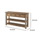 Coastal Style Rectangular Wooden Console Table With 2 Drawers, Brown By Benzara | Console Tables |  Modishstore  - 4