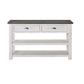 Coastal Rectangular Wooden Console Table With 2 Drawers, White And Gray By Benzara | Console Tables | Modishstore - 5
