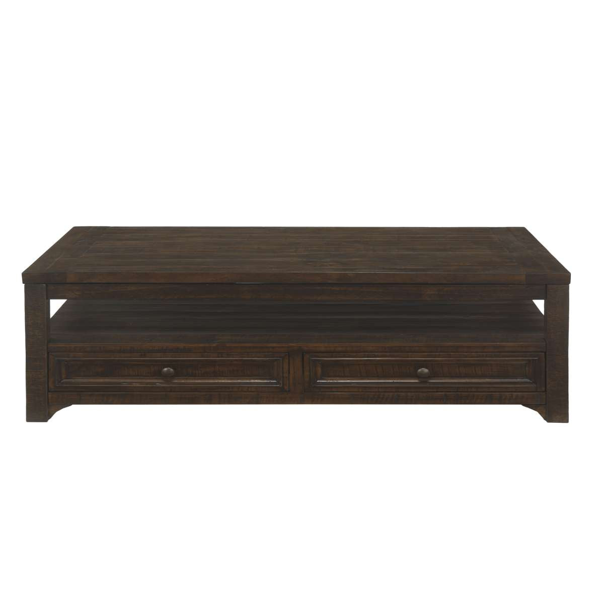Rectangular Wooden Lift Top Coffee Table With 2 Drawers, Brown By Benzara | Coffee Tables |  Modishstore  - 5