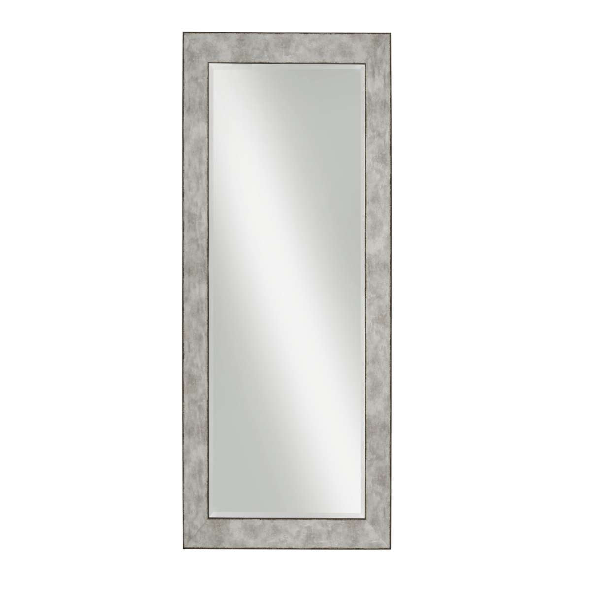 Stylish Rectangular Polystyrene Framed Leaner Mirror, Rusted Metal By Benzara | Mirrors |  Modishstore 