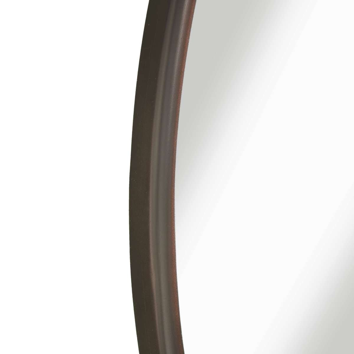 Contemporary Round Metal Framed Wall Mirror, Small, Bronze And Silver By Benzara | Mirrors |  Modishstore  - 3