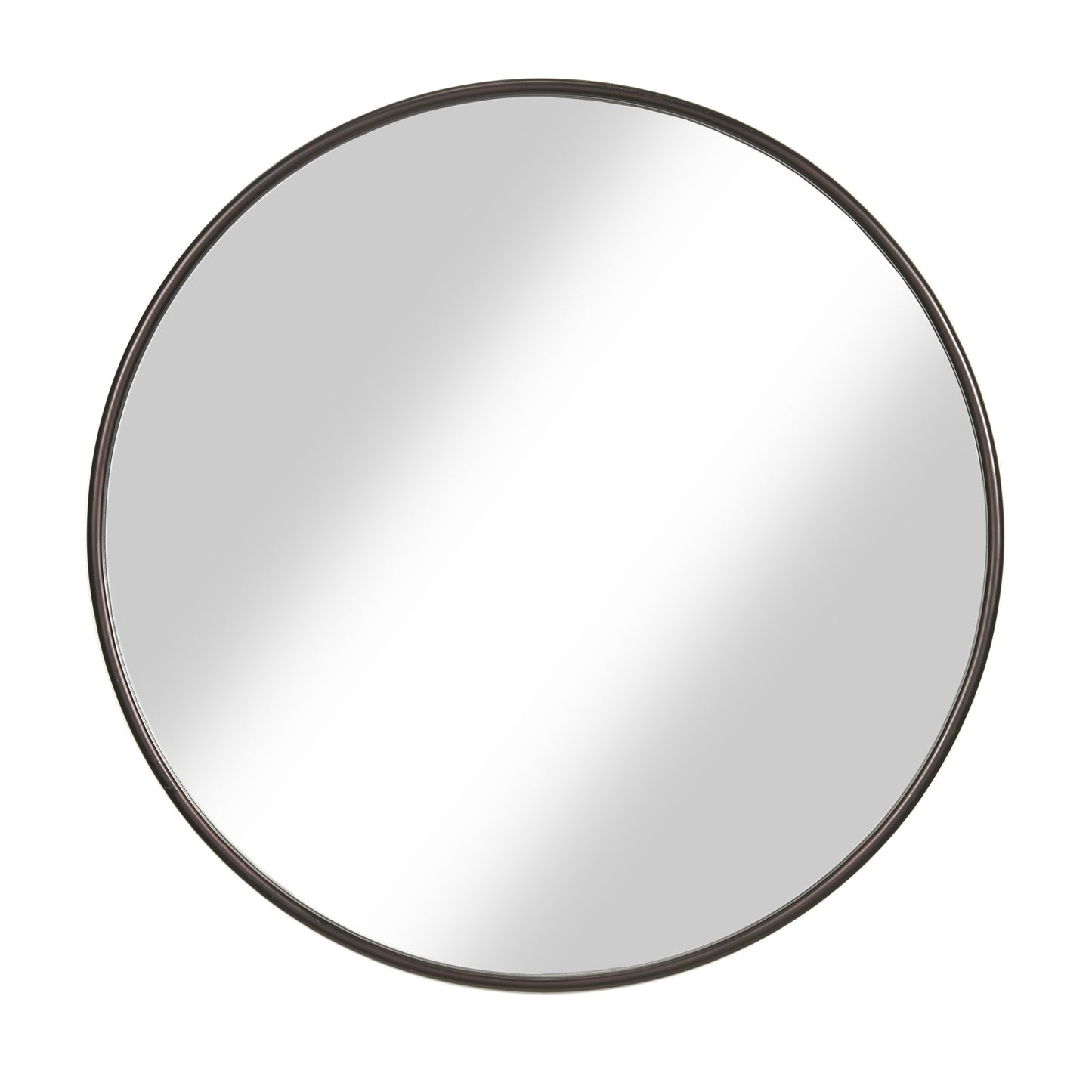 Contemporary Round Metal Framed Wall Mirror, Large, Bronze And Silver By Benzara | Mirrors |  Modishstore 