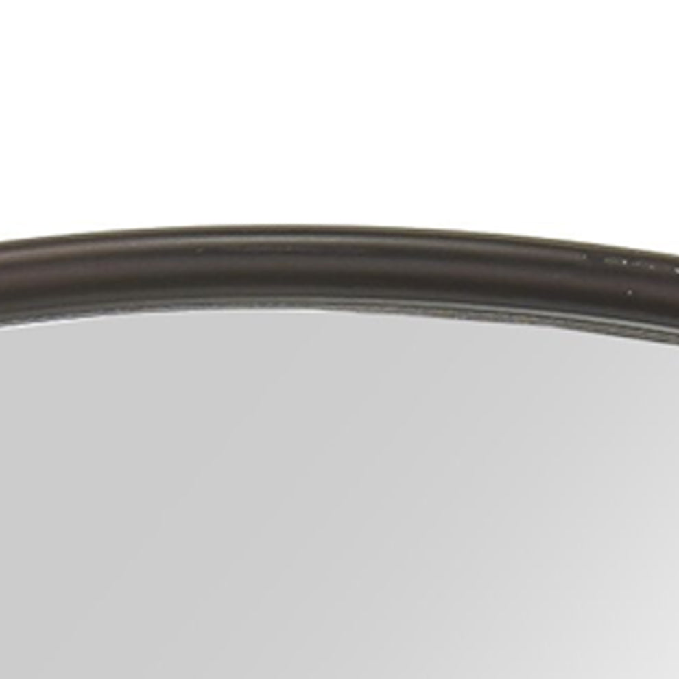 Contemporary Round Metal Framed Wall Mirror, Large, Bronze And Silver By Benzara | Mirrors |  Modishstore  - 5