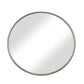 Contemporary Style Round Metal Framed Wall Mirror, Large, Antique Silver By Benzara | Mirrors |  Modishstore 