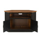 Rustic Style Wooden Corner Tv Stand With 2 Door Cabinet, Brown By Benzara | TV Stands |  Modishstore  - 2