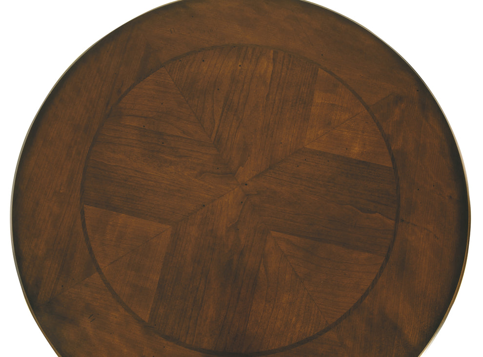 Round End Table With A Bottom Shelf And Designed Curvy Legs, Brown By Benzara | End Tables | Modishstore - 5