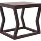 Wooden End Table With Rectangular Top And Sturdy Angular Legs, Brown By Benzara | End Tables | Modishstore
