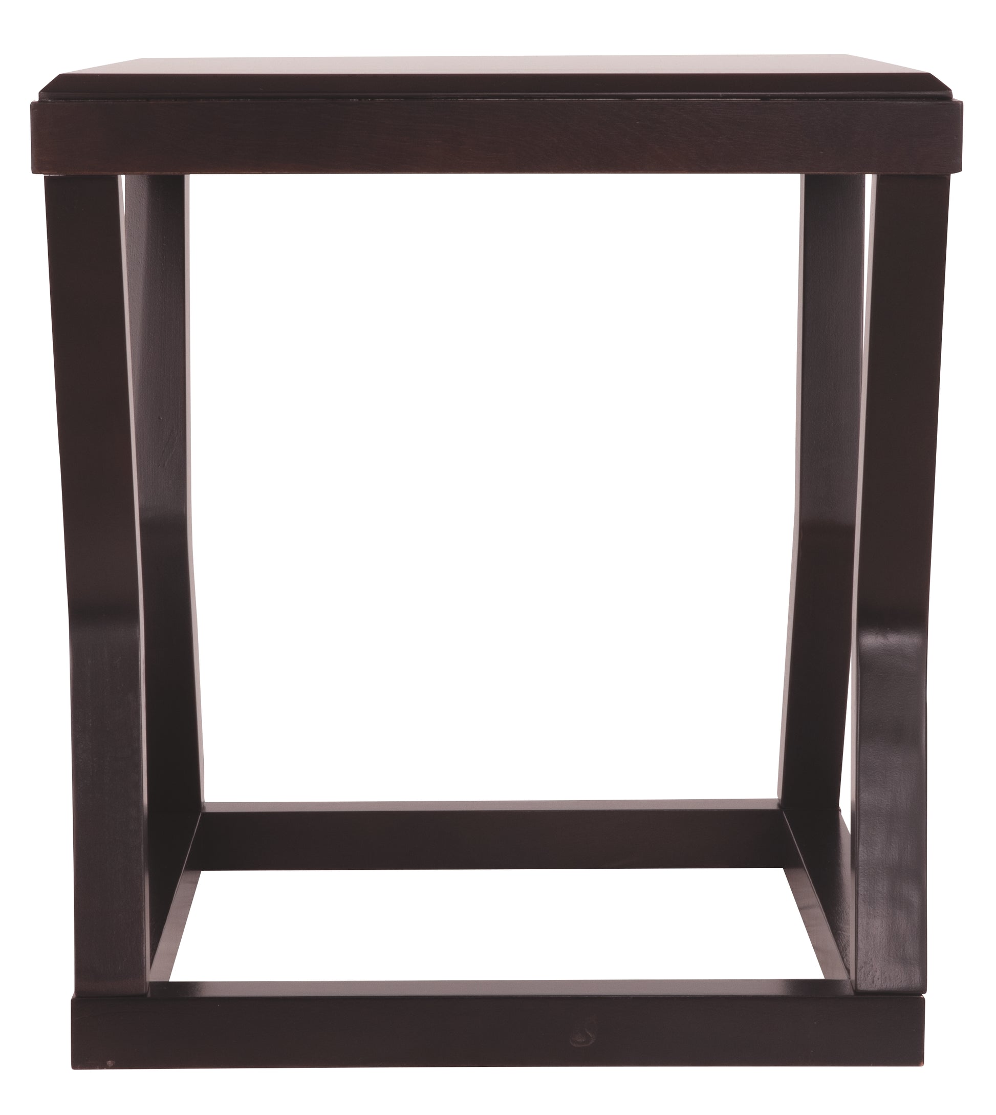 Wooden End Table With Rectangular Top And Sturdy Angular Legs, Brown By Benzara | End Tables | Modishstore - 3
