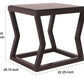 Wooden End Table With Rectangular Top And Sturdy Angular Legs, Brown By Benzara | End Tables | Modishstore - 5