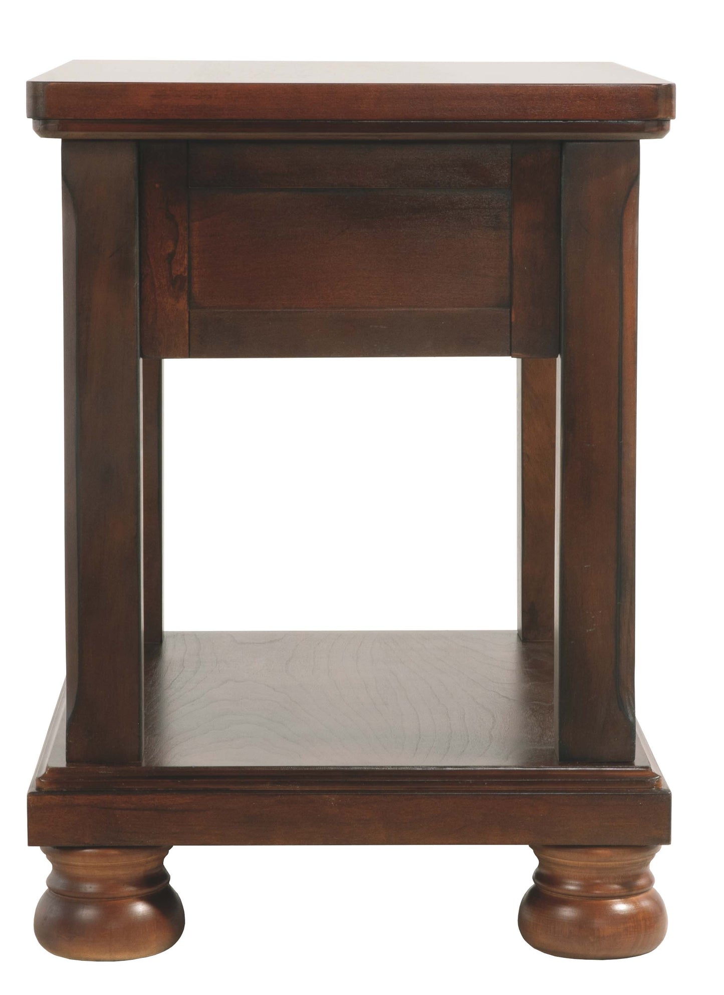 Chair Side End Table With 1 Drawer And Fixed Base Shelf, Brown By Benzara | End Tables | Modishstore - 3