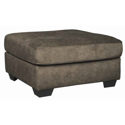 Wooden Ottoman With Welt Trims Details And Block Legs, Brown And Black By Benzara | Ottomans | Modishstore
