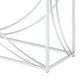 Glass Top Rectangular Sofa Table With Swooping  Curves, Clear And Silver By Benzara | Console Tables |  Modishstore  - 2