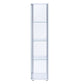 Glass And Metal Curio Cabinet With 4 Shelves, Clear And White By Benzara | Cabinets | Modishstore - 3